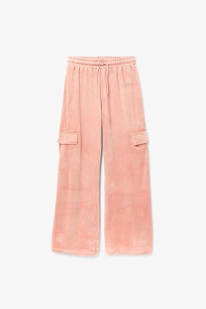 FILA Amrita Velour Pants Rose,Womens Clothing | CA.CAOIXJ197